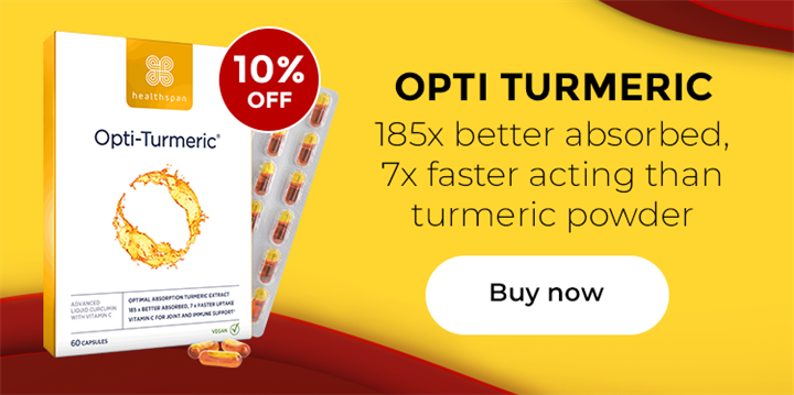 Opti-Turmeric. 185 times better absorbed, 7 times faster acting than turmeric powder. 10% off. Buy now.